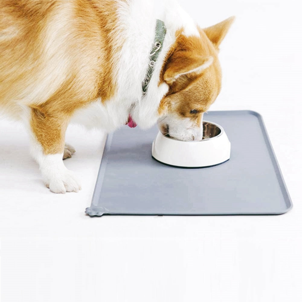 Tapete de Alimentação Pet Impermeável | Cachorro e Gato